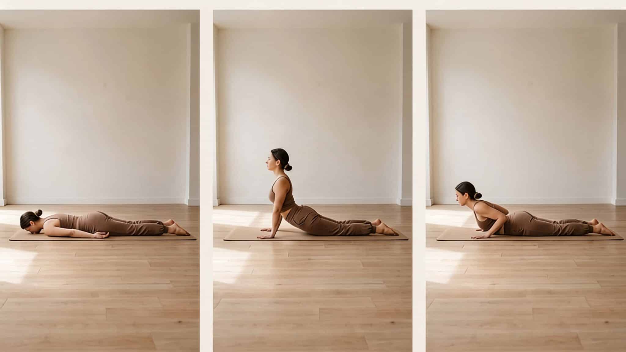 baby cobra step by step flow breath linked spinal movement controlled yoga sequence