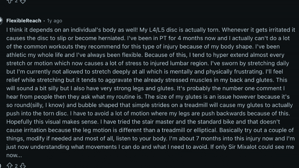 people and their suggestions to people who have had any disc issues how and what effect will exercises have