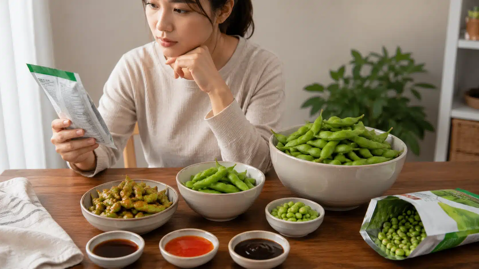 edamame on keto with sweet sauces large portions and snack bag showing common carb mistakes to avoid