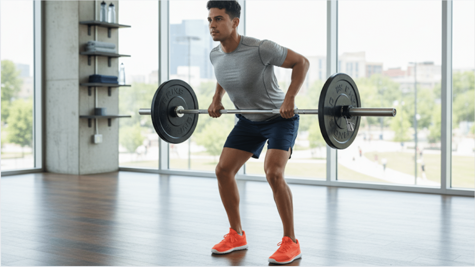 1 bent Over barbell row