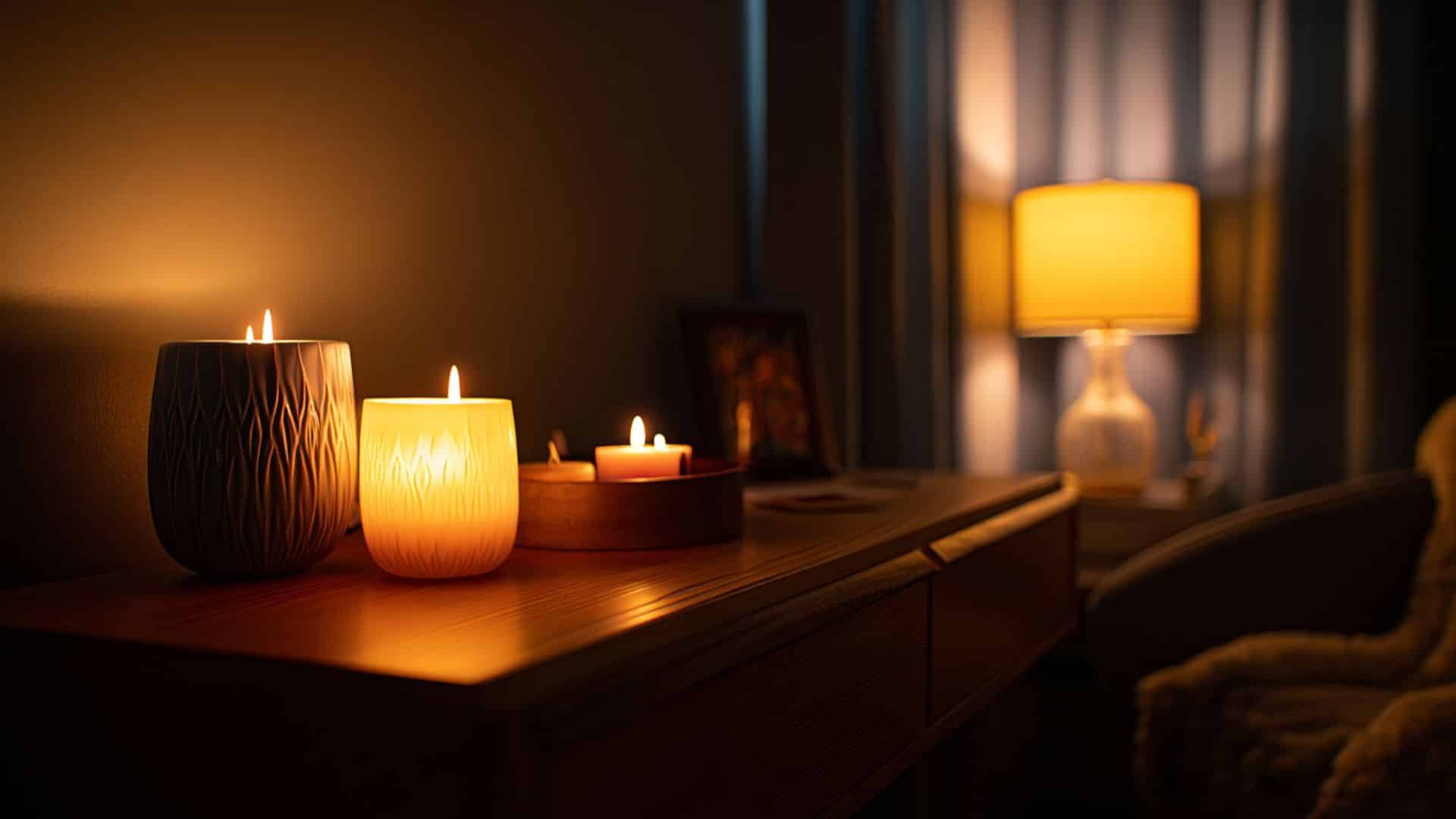 add soft lighting or candles