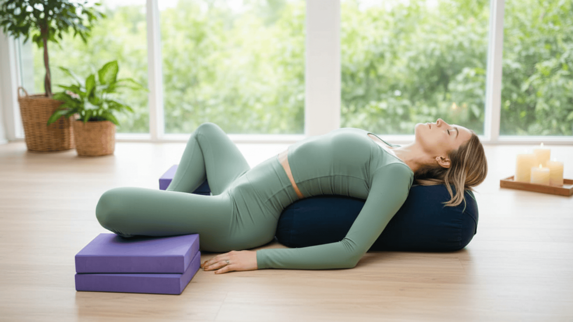 reclined bound angle pose
