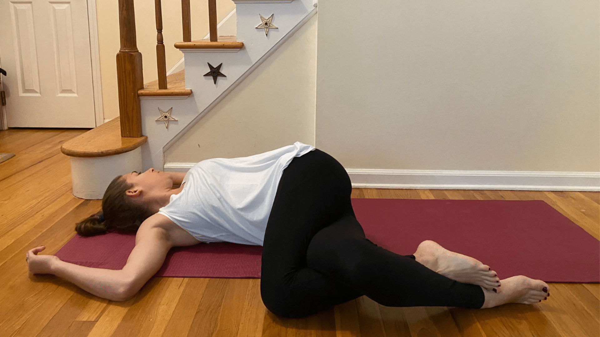 reclined eagle twist