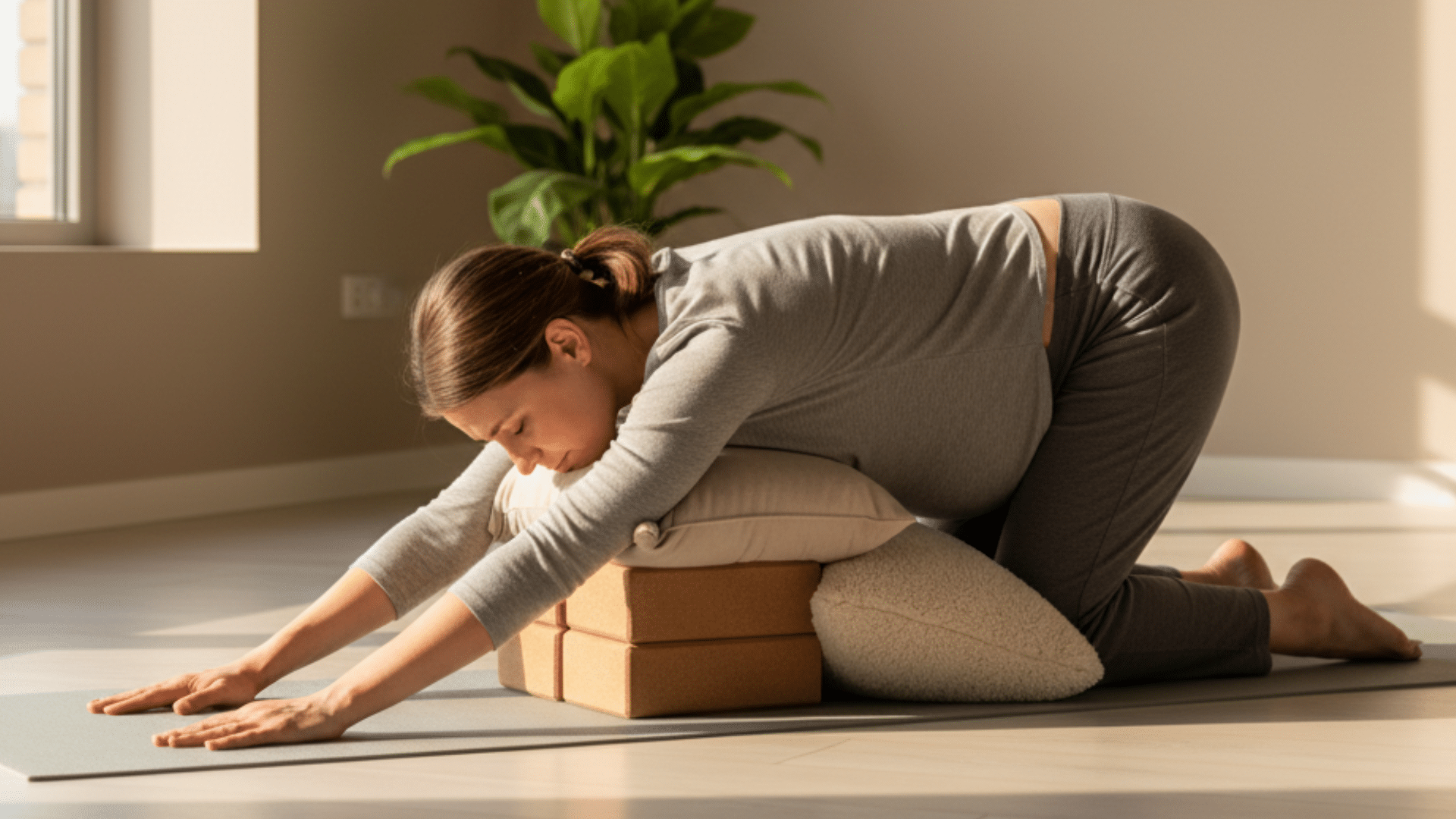 supported child pose