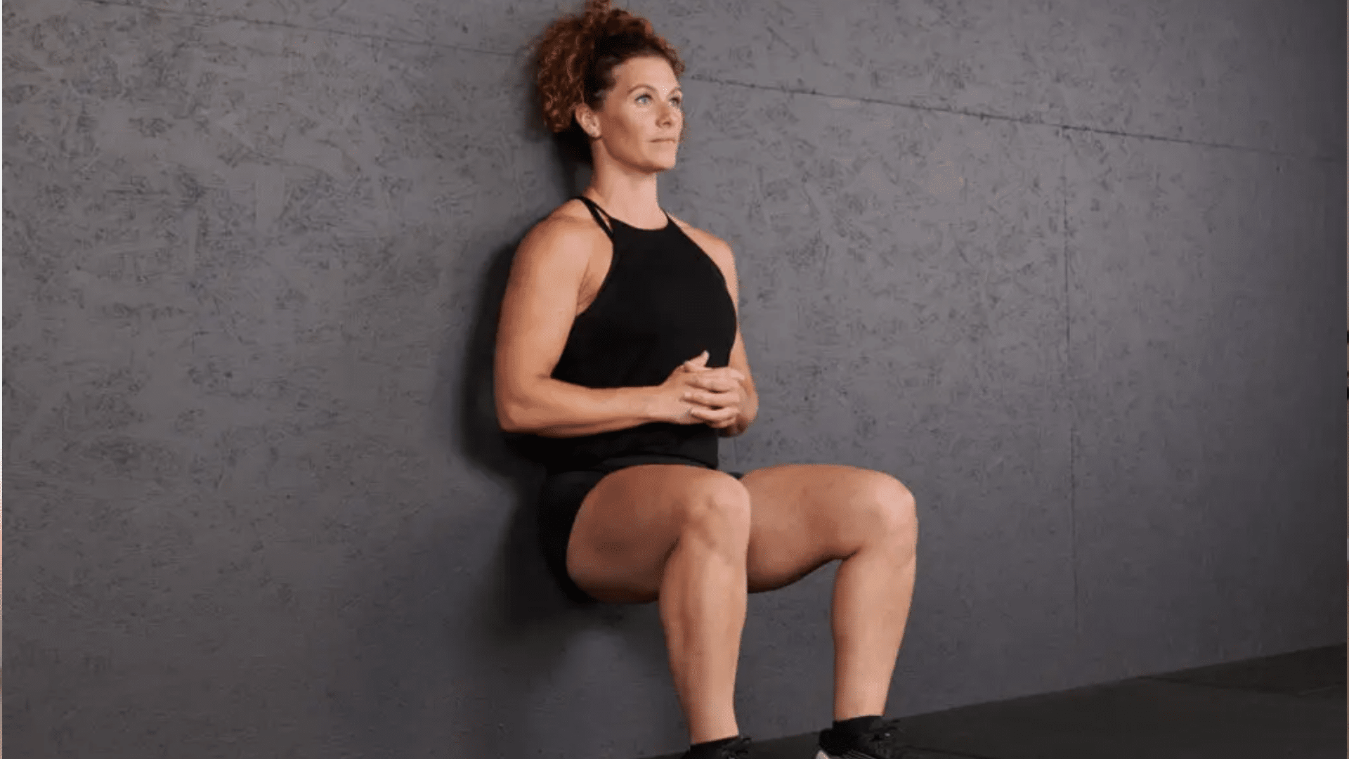 wall sit slightly down