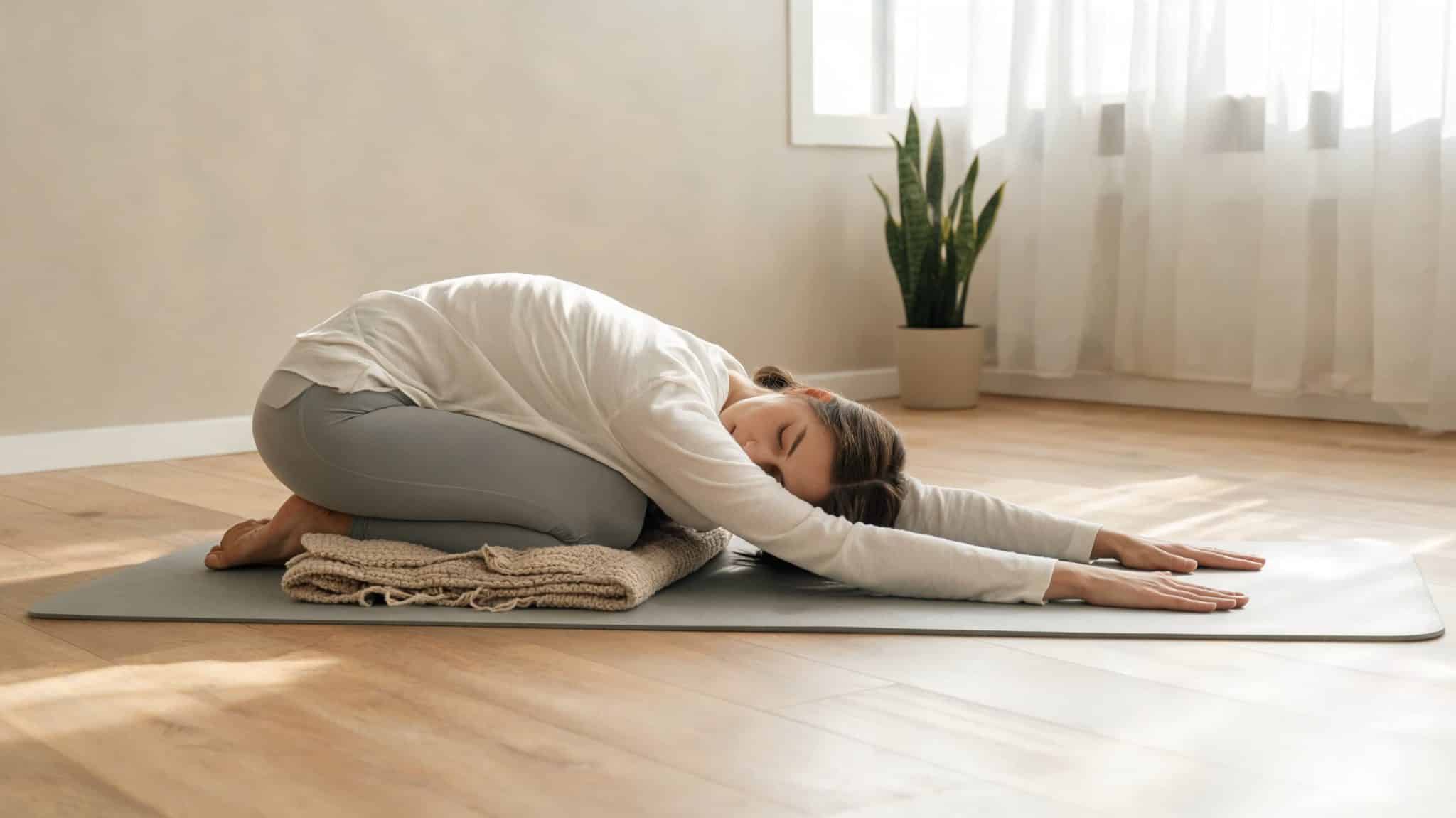yoga for sciatica person doing child pose