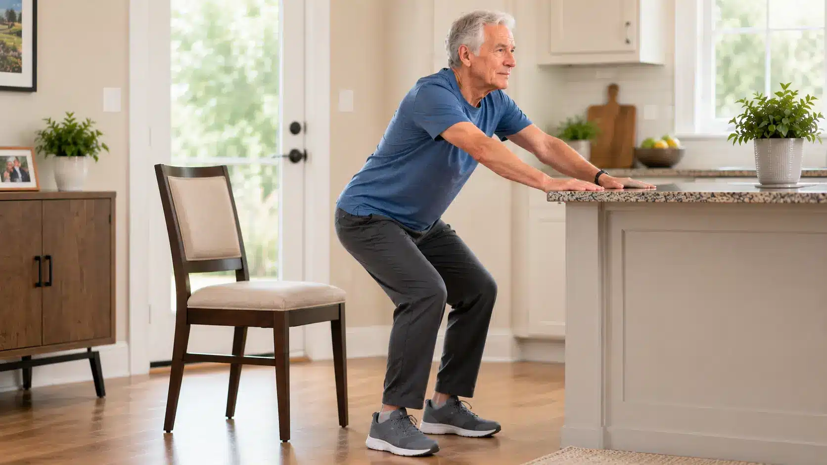 counter support stand by old adult