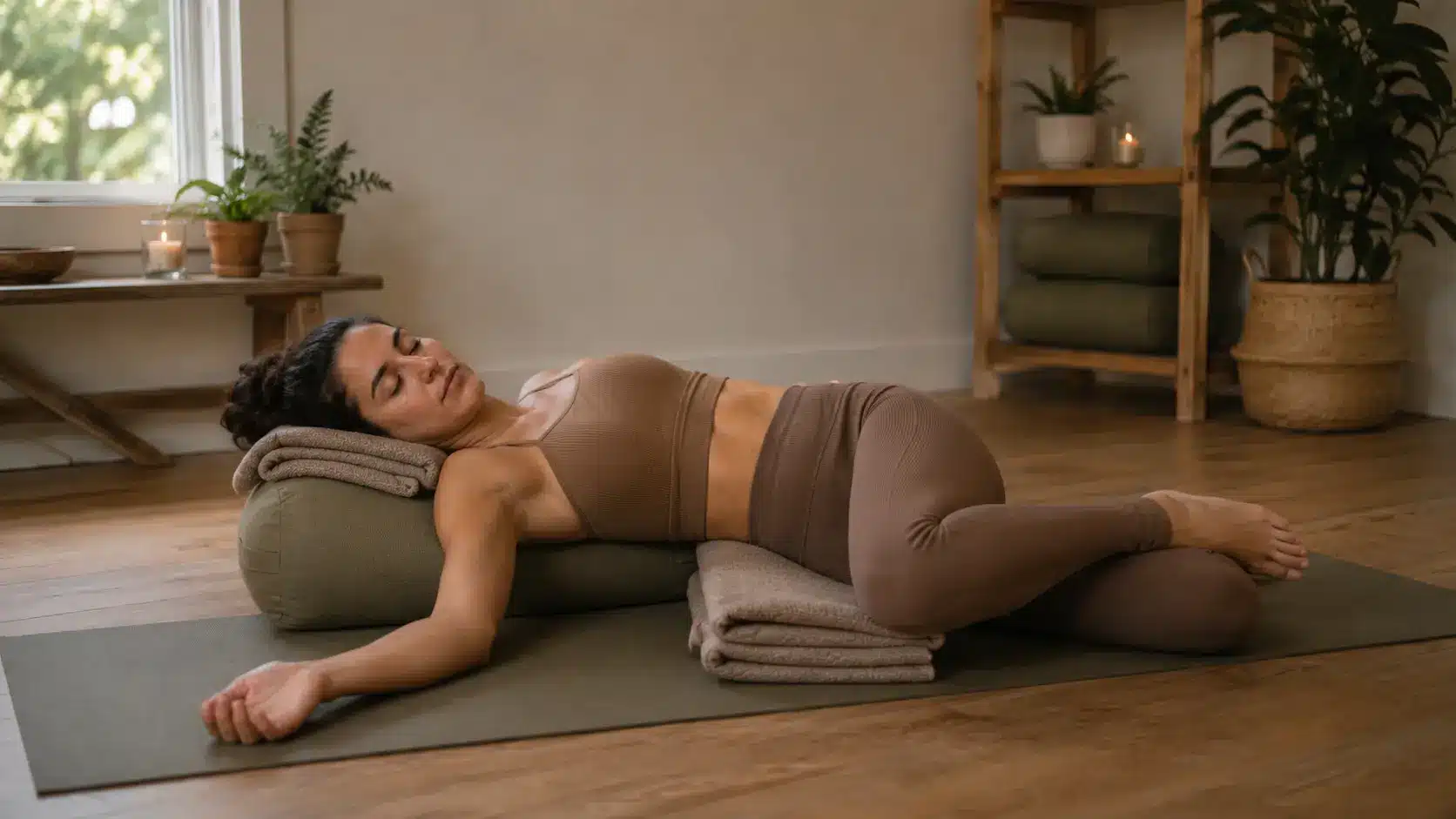 supported yin pose for low back